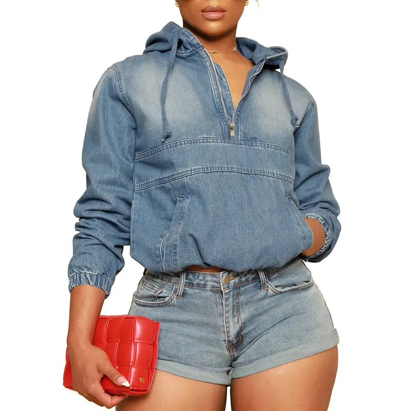 The Denim Luxe Hoodie