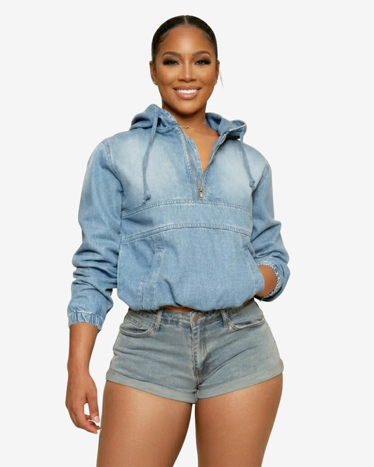 The Denim Luxe Hoodie