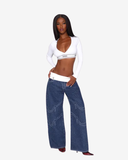 'Kenzie' Wide Leg Jeans