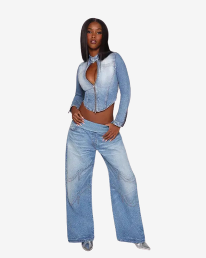 'Kenzie' Wide Leg Jeans