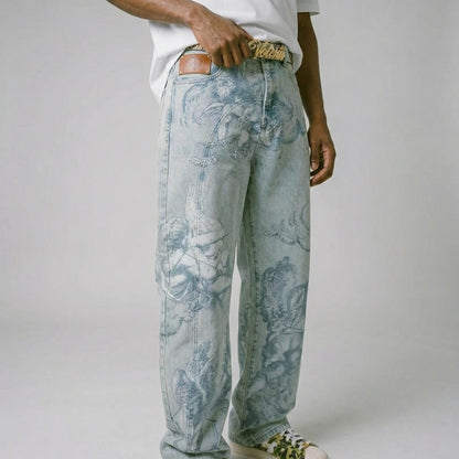 Cupid print jeans