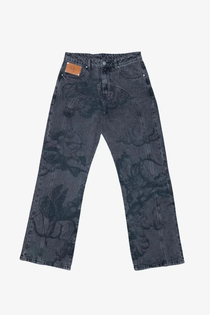 Cupid print jeans